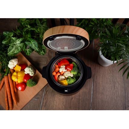 Concept RE4040 - Cuiseur à riz numérique 2 en 1 450 W/230 V 2 l noir/décor bois