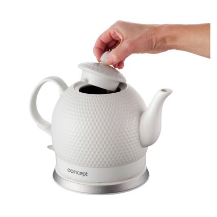Concept RK0050 - Bouilloire électrique 1,2 l 1000W/230V blanche/céramique
