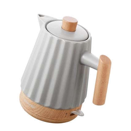 Concept RK0091 - Elektrische waterkoker 1,5 l 1500W/230V lichtgrijs/houtdecor/keramiek