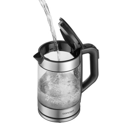 Concept RK4067 - Bouilloire électrique 1,7 l avec contrôle de la température, 2200W/230V, inox