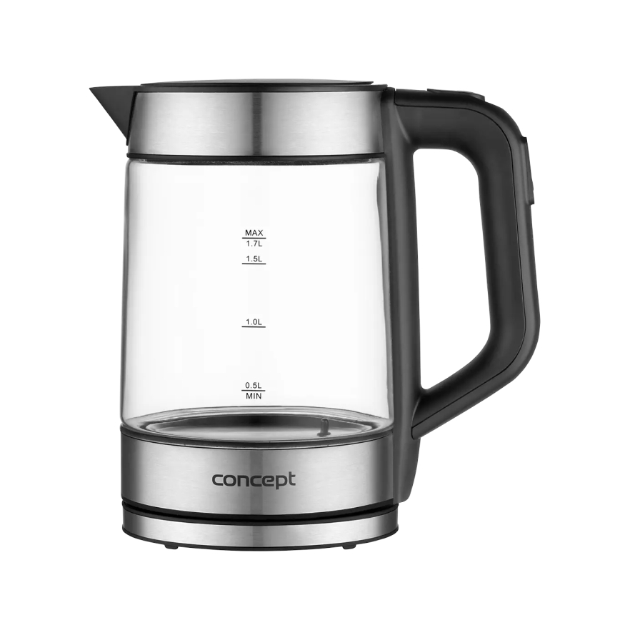 Concept RK4067 - Bouilloire électrique 1,7 l avec contrôle de la température, 2200W/230V, inox