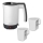 Concept RK7030 - Reiswaterkoker 0,5 l 1080W/230V grijs/wit + 2 kopjes