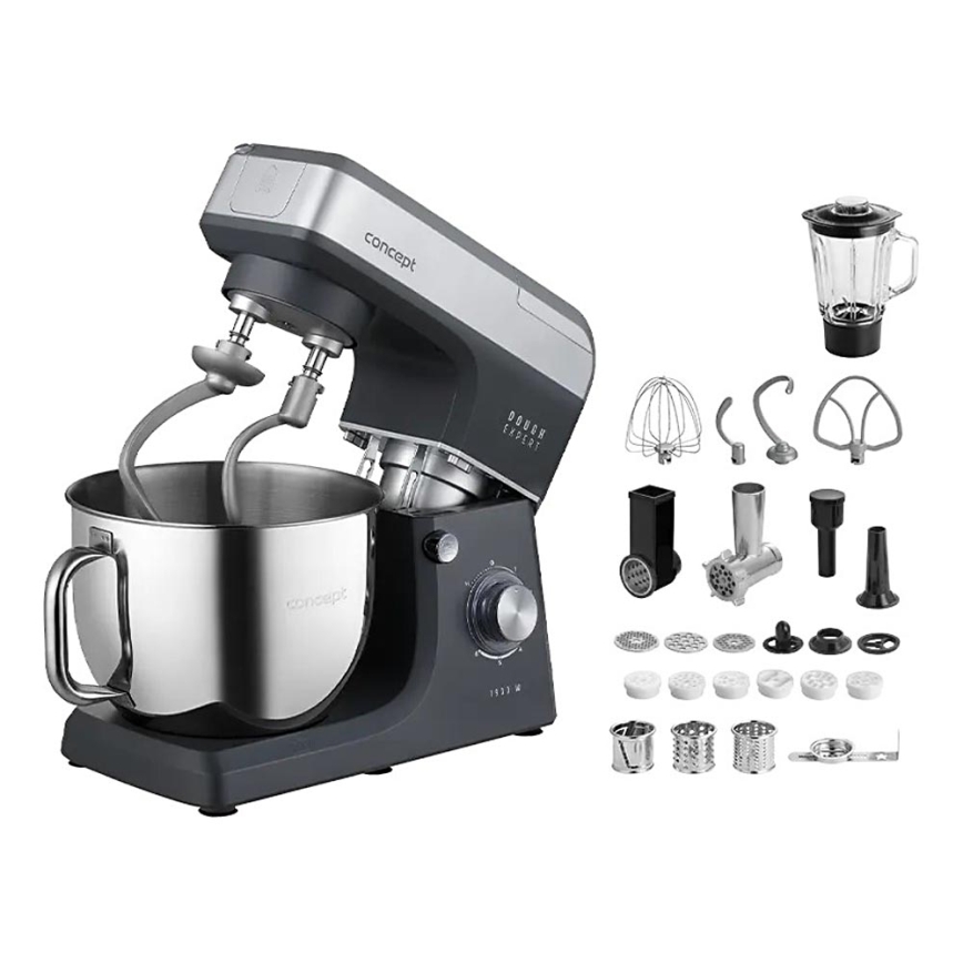 Concept RM6000 - Planetaire keukenrobot DOUGH EXPERT 1900W/230V antraciet/roestvrij staal