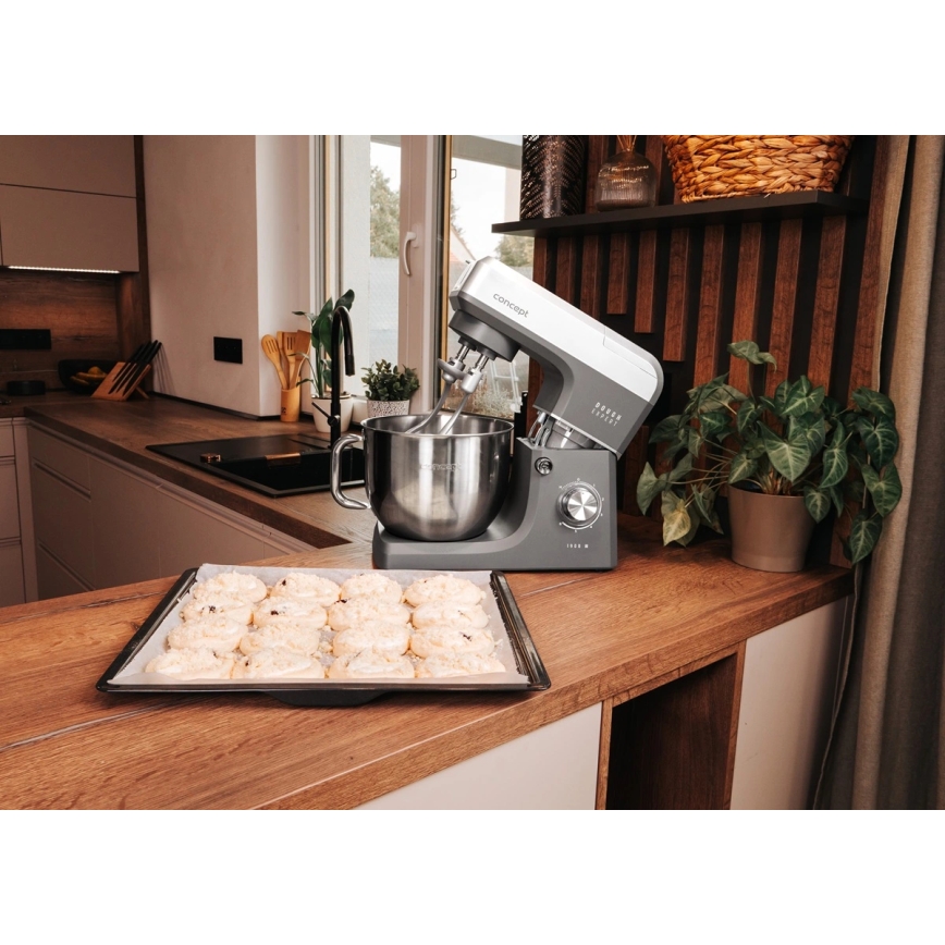 Concept RM6000 - Robot pâtissier planétaire DOUGH EXPERT 1900W/230V anthracite/inox