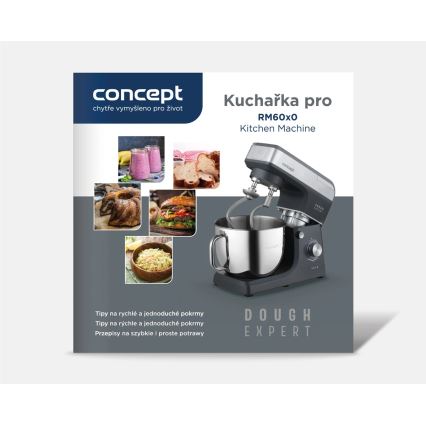 Concept RM6000 - Robot pâtissier planétaire DOUGH EXPERT 1900W/230V anthracite/inox