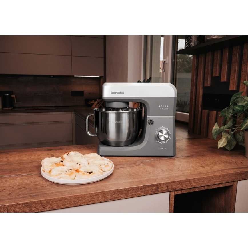 Concept RM6010 - Planetaire keukenrobot DOUGH EXPERT 1900W/230V antraciet/roestvrij staal