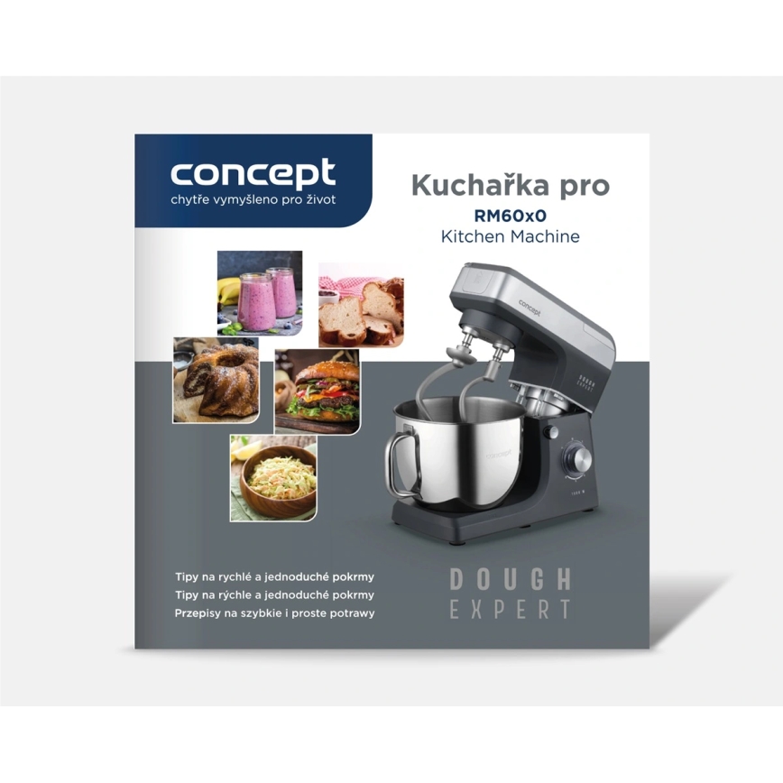 Concept RM6010 - Planetaire keukenrobot DOUGH EXPERT 1900W/230V antraciet/roestvrij staal