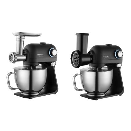 Concept RM8000 - Robot de cuisine avec bol en acier inoxydable 1200 W/230 V, noir