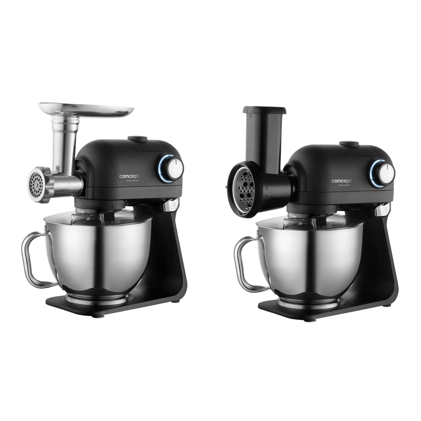 Concept RM8000 - Robot de cuisine avec bol en acier inoxydable 1200 W/230 V, noir
