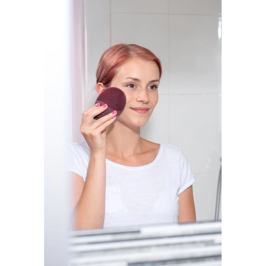 Concept SK9101 - Gezichtsreinigingsborstel SONIVIBE 2W/5V 250 mAh IPX7 rood