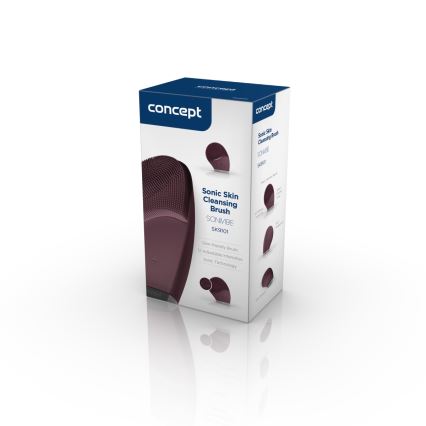 Concept SK9101 - Gezichtsreinigingsborstel SONIVIBE 2W/5V 250 mAh IPX7 rood