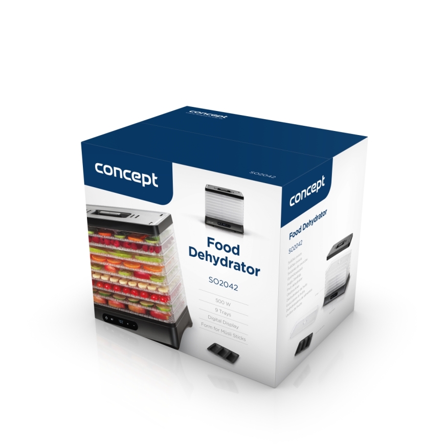 Concept SO2042 - Déshydrateur alimentaire 500W/230V noir + moule en silicone