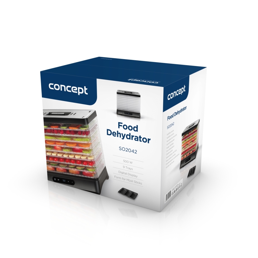 Concept SO2042 - Déshydrateur alimentaire 500W/230V noir + moule en silicone