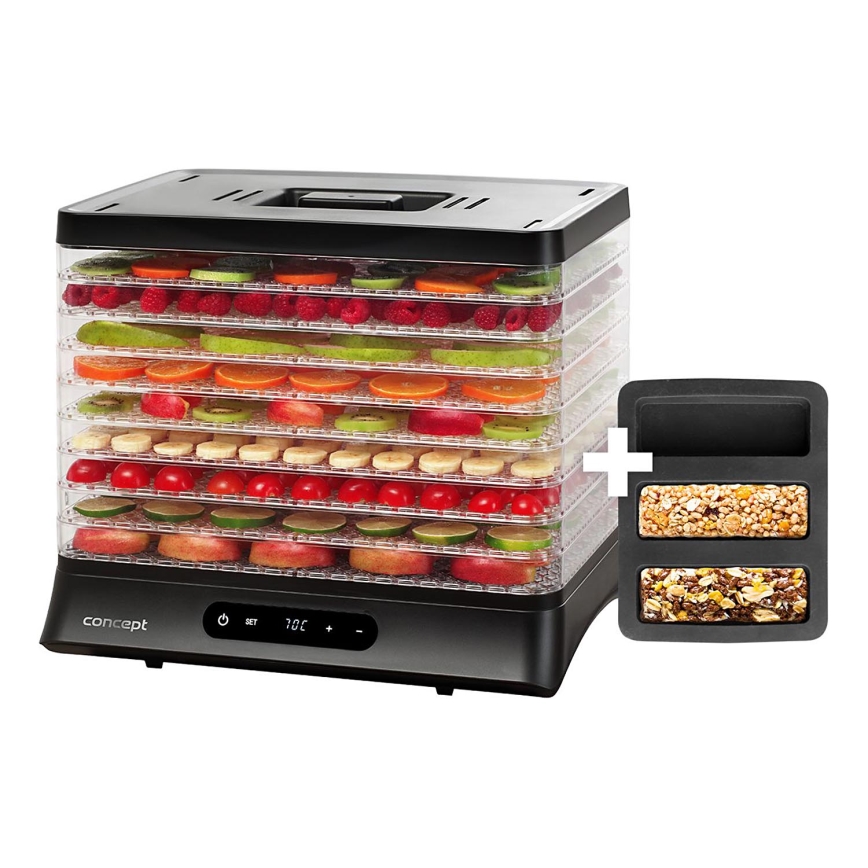 Concept SO2042 - Déshydrateur alimentaire 500W/230V noir + moule en silicone