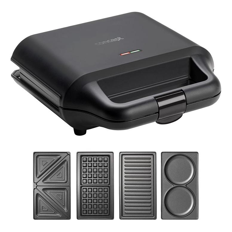 Concept SV3055 - Appareil à croque-monsieur 4en1 700W/230V noir