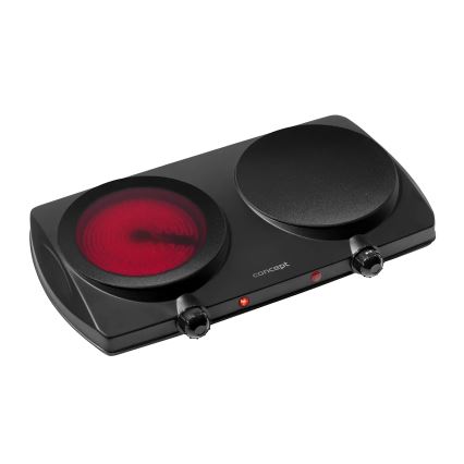 Concept VE3060 - Réchaud à deux plaques 2500W/230V noir