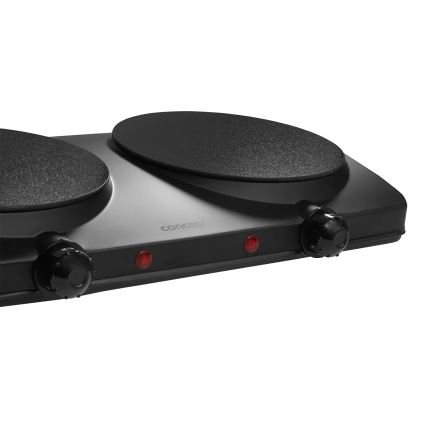 Concept VE3060 - Réchaud à deux plaques 2500W/230V noir