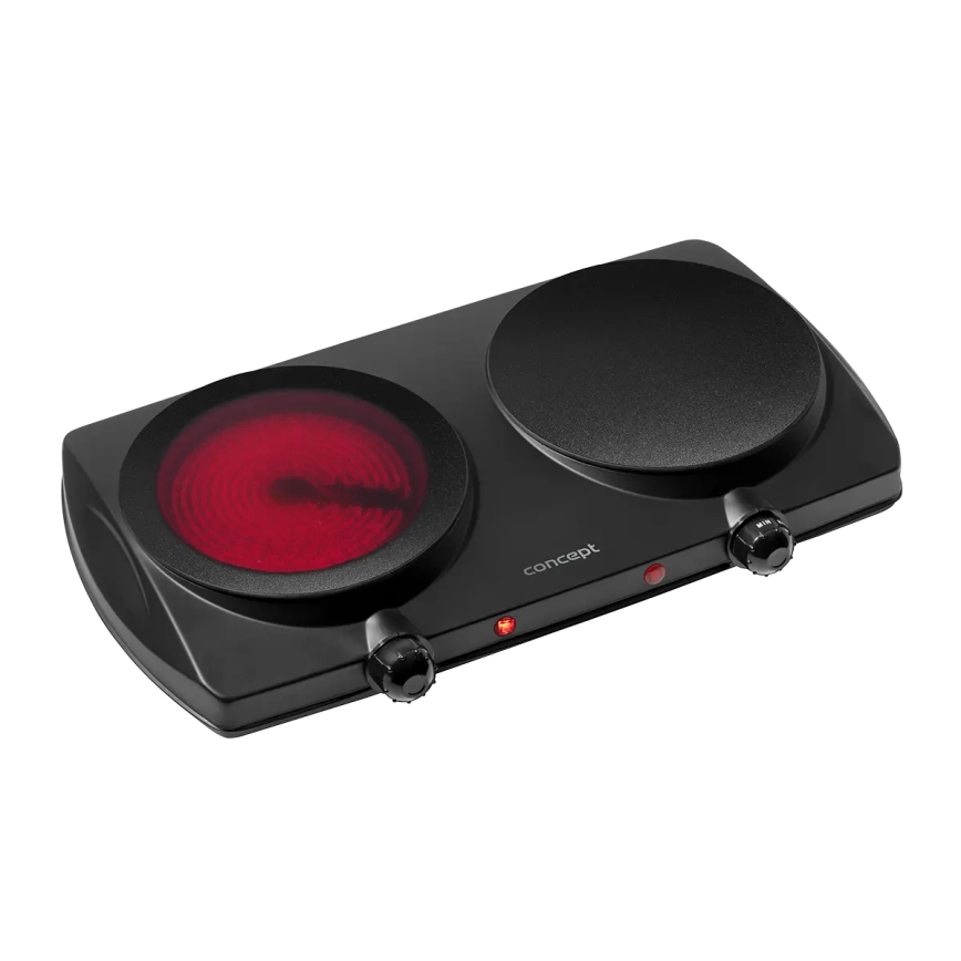 Concept VE3060 - Tweepits kookplaat 2500W/230V zwart