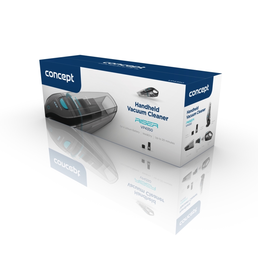 Concept VP4350 - Aspirateur à main RISER Humide et sec 50W/7,4V 2200 mAh noir