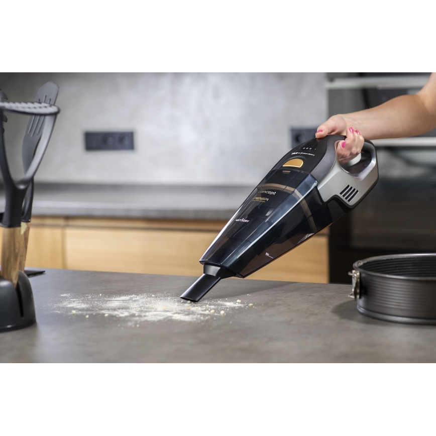 Concept VP4353-Aspirateur de poche WET & DRY RISER EXTENSION 110W/18,5V 2200 mAh noir
