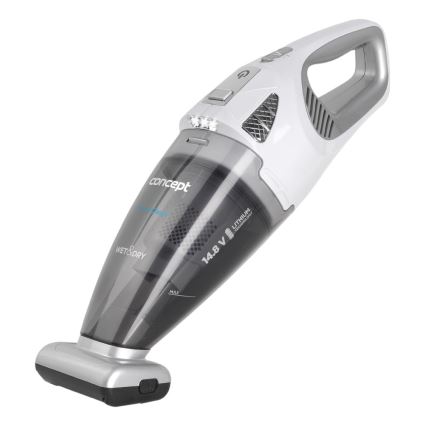 Concept VP4370 - Aspirateur de poche WET & DRY PERFECT CLEAN 90W/14,8V 2200 mAh blanc