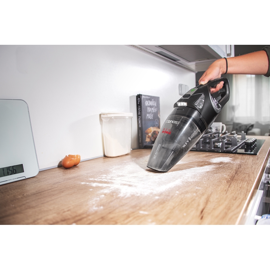 Concept VP4380 - Aspirateur de poche REAL FORCE 110W/18,5V 2200 mAh noir