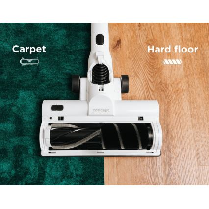 Concept VP6125 - Aspirateur balai 2 en 1 ICONIC Comfort Telescope 400 W / 29,6 V, 2000 mAh, blanc