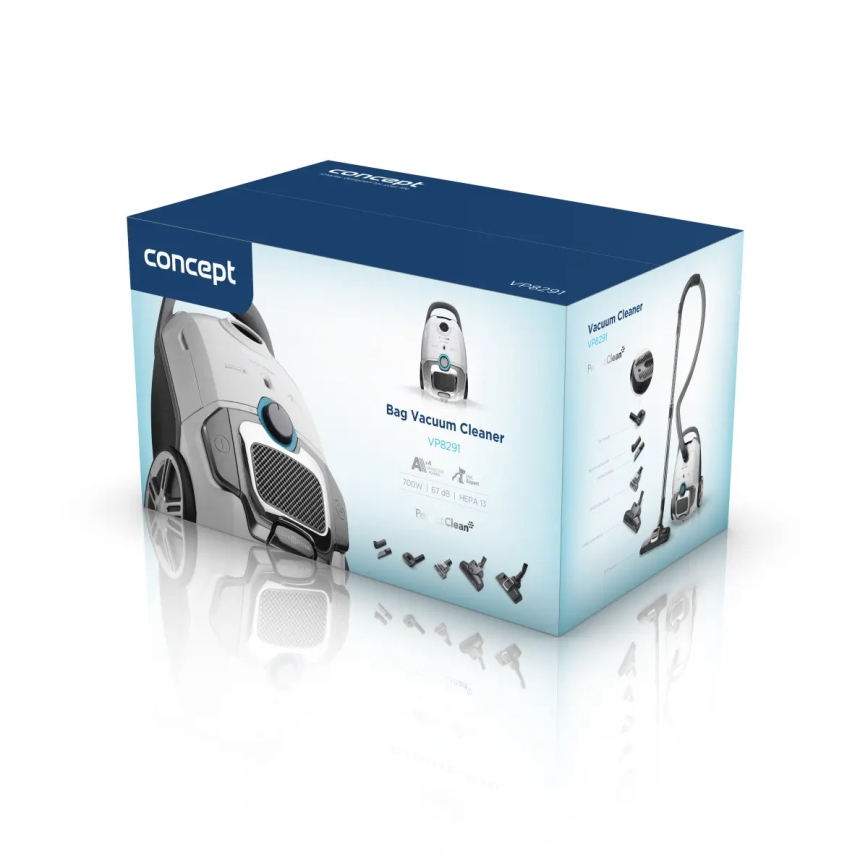 Concept VP8291 - Aspirateur avec sac PERFECT CLEAN PET EXPERT 700W/230V blanc