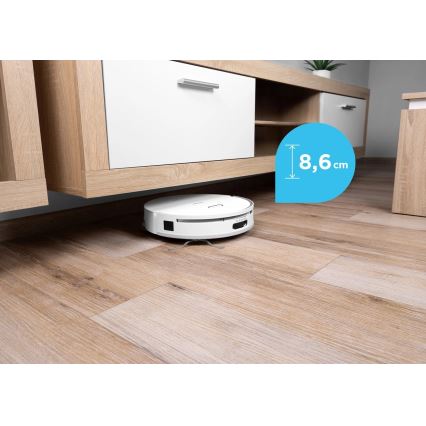 Concept VR4050 - Aspirateur robot intelligent 2 en 1 avec fonction serpillière OPTIMUS AQUA PRO LASER 3D 600W/230V 5200 mAh Wi-Fi blanc