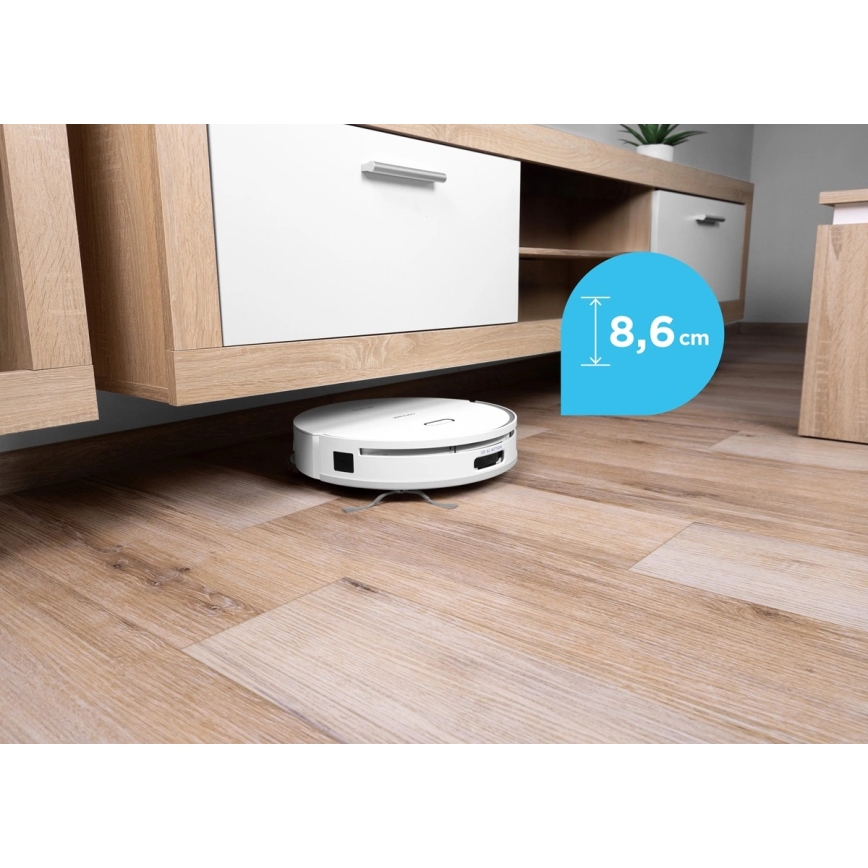 Concept VR4050 - Aspirateur robot intelligent 2 en 1 avec fonction serpillière OPTIMUS AQUA PRO LASER 3D 600W/230V 5200 mAh Wi-Fi blanc
