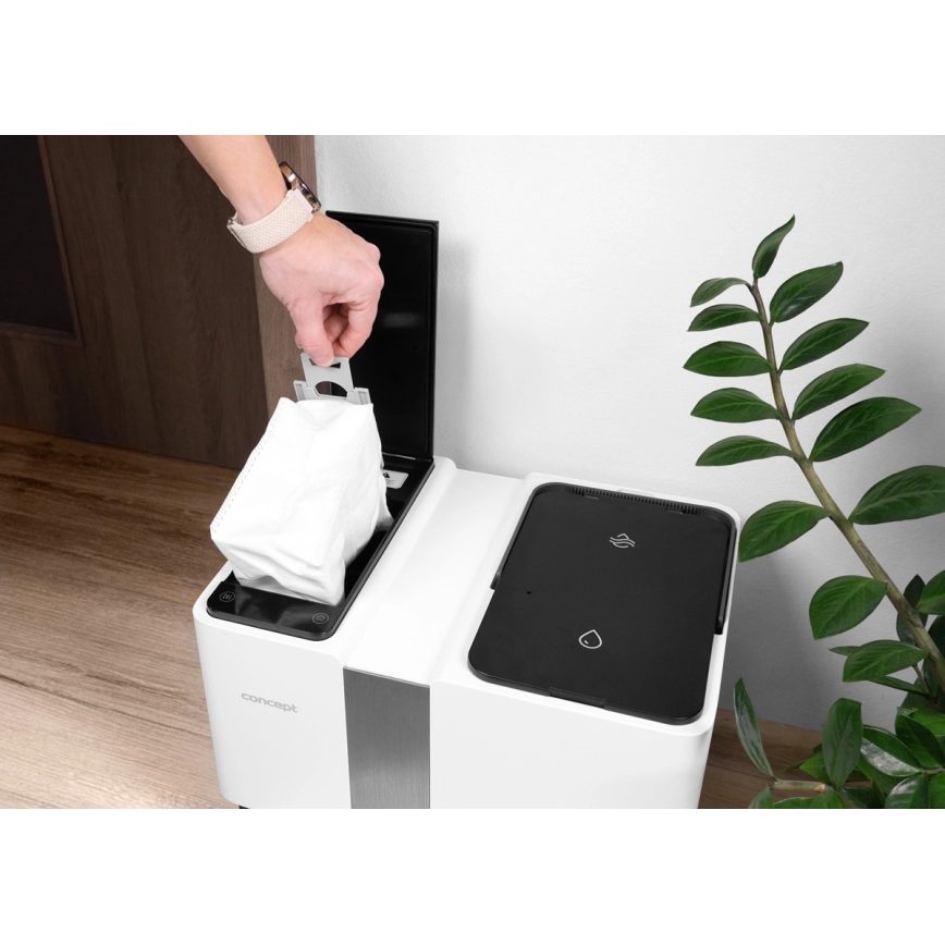 Concept VR4050 - Aspirateur robot intelligent 2 en 1 avec fonction serpillière OPTIMUS AQUA PRO LASER 3D 600W/230V 5200 mAh Wi-Fi blanc