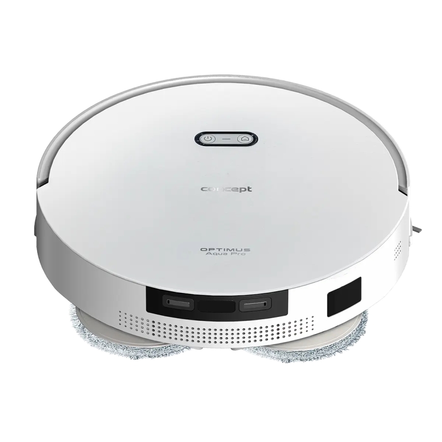Concept VR4050 - Slimme 2-in-1 robotstofzuiger met dweil OPTIMUS AQUA PRO LASER 3D 600W/230V 5200 mAh Wi-Fi wit