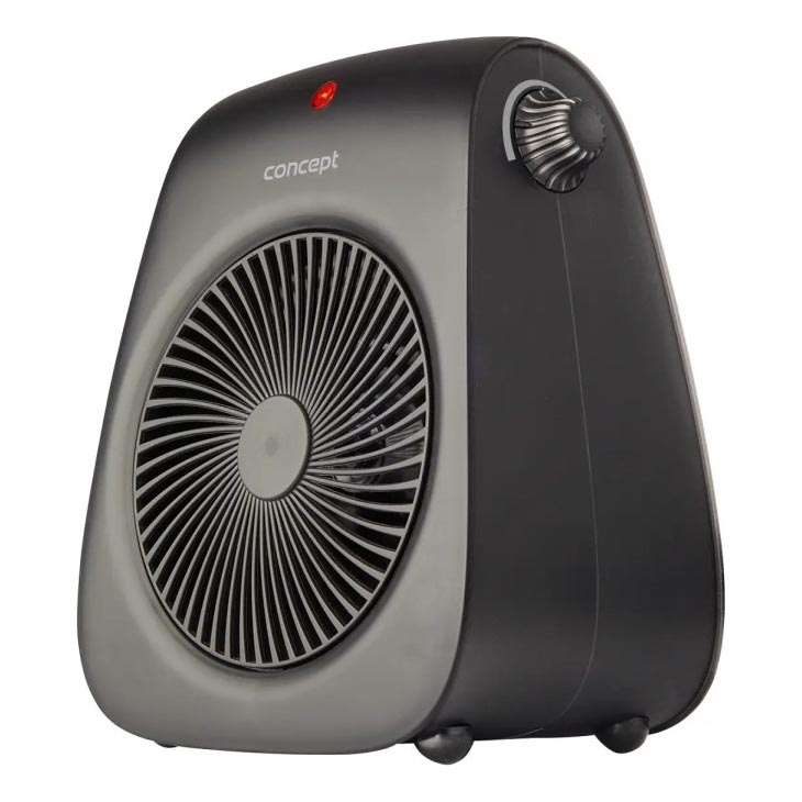 Concept vt7041 - Ventilateur avec élément chauffant 1000/2000W/230V noir