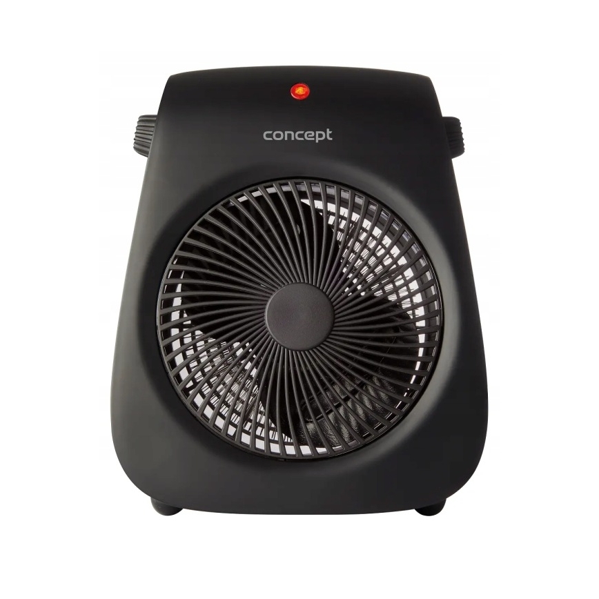 Concept vt7041 - Ventilator met verwarmingselement 1000/2000W/230V zwart