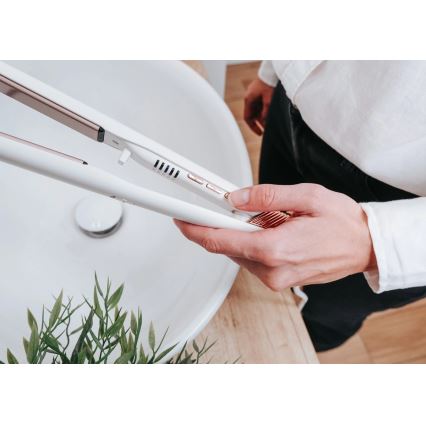 Concept VZ2110 - Lisseur GLAM STYLE 48W/230V blanc/or rose