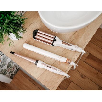 Concept VZ2110 - Lisseur GLAM STYLE 48W/230V blanc/or rose