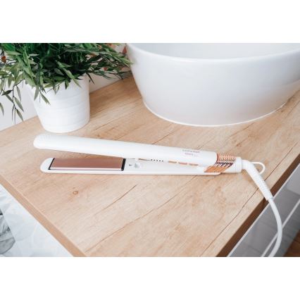 Concept VZ2110 - Stijltang GLAM STYLE 48W/230V wit/roségoud