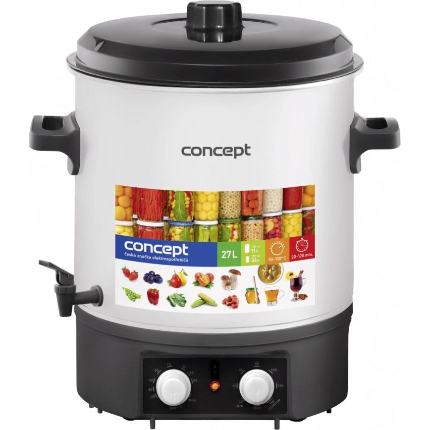 Concept ZH0030 - Ketel conserveren 27 l 2000W/230V roestvrij/zwart
