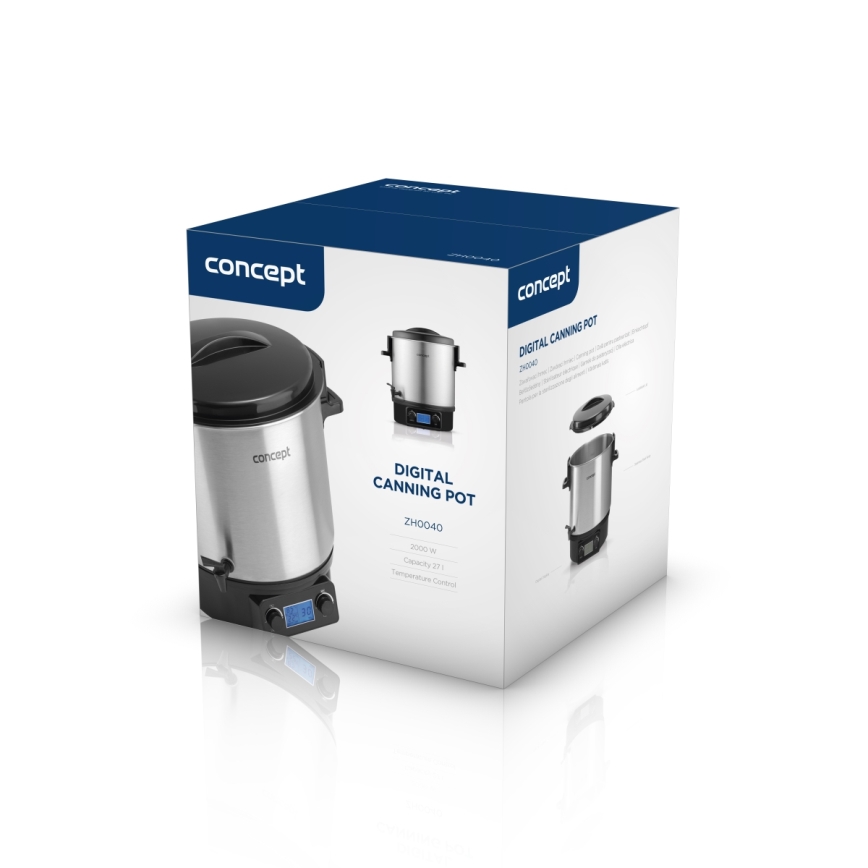 Concept ZH0040 - Ketel conserveren 27 l 2000W/230V roestvrij/zwart