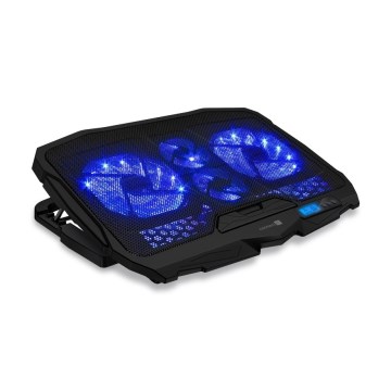 CONNECT IT CCP-2200-BK - Base ventilée pour ordinateur portable 4x ventilateur 2xUSB noir//bleu