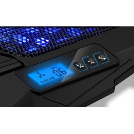 CONNECT IT CCP-2200-BK - Base ventilée pour ordinateur portable 4x ventilateur 2xUSB noir//bleu