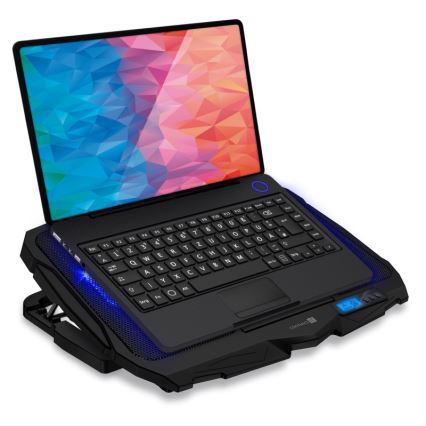 CONNECT IT CCP-2200-BK - Koelpad voor laptop 4x ventilator 2xUSB zwart//blauw