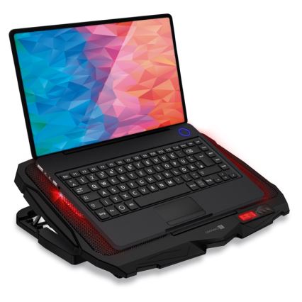 CONNECT IT CCP-2200-RD - Koelpad voor laptop 4x ventilator 2xUSB zwart/rood