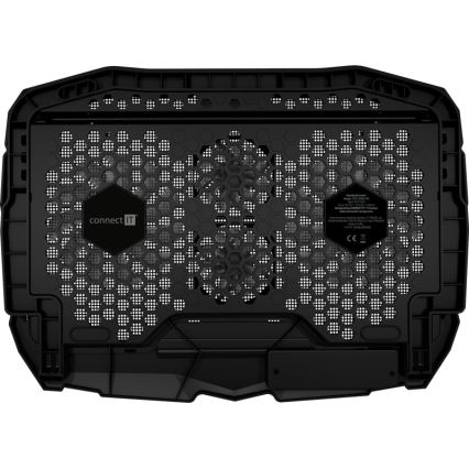 CONNECT IT CCP-2200-RD - Koelpad voor laptop 4x ventilator 2xUSB zwart/rood