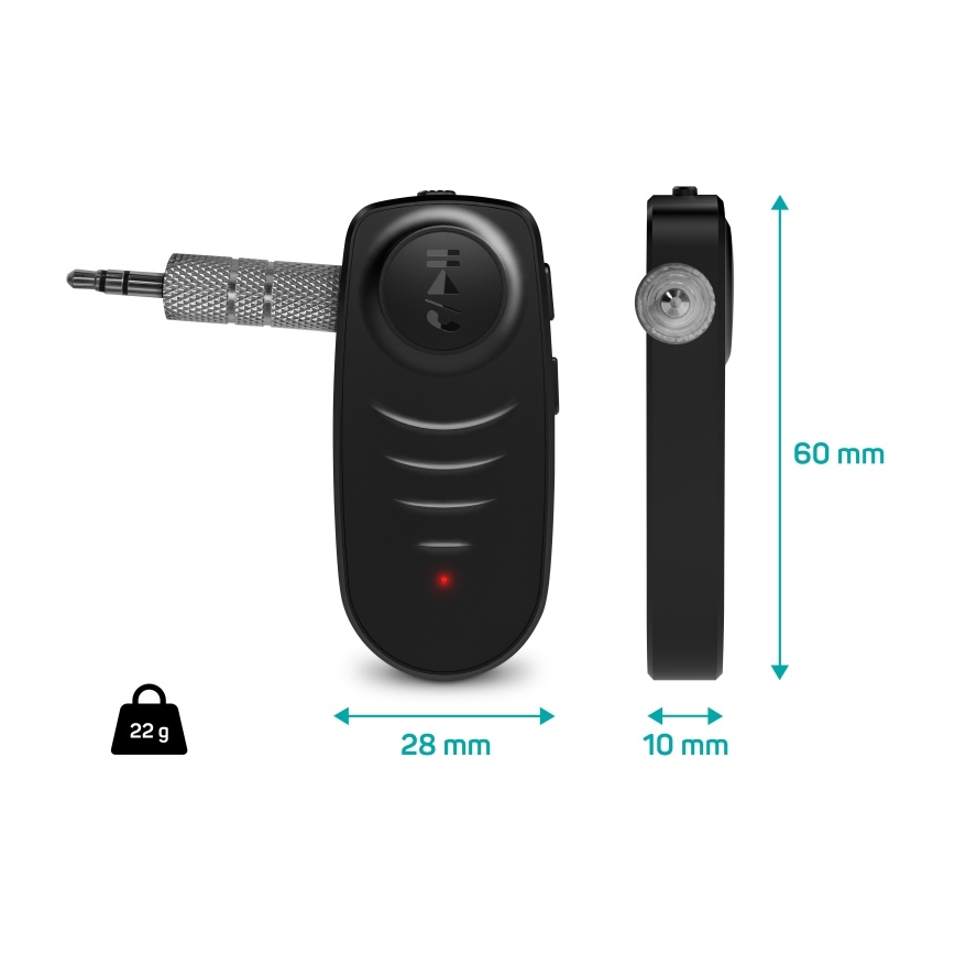 CONNECT IT CFF-4050-BK - Bluetooth audio ontvanger AUX 110 mAh
