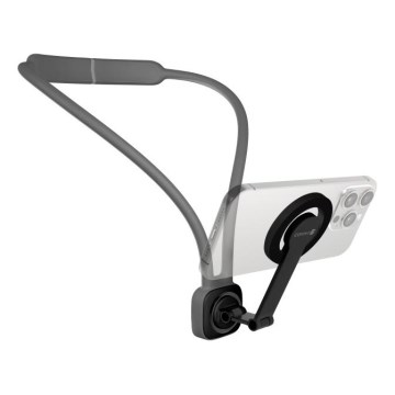 CONNECT IT CFF-6020-GY - Flexibele magnetische MagSafe-telefoonhouder voor om de nek