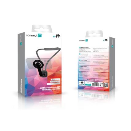 CONNECT IT CFF-6020-GY - Flexibele magnetische MagSafe-telefoonhouder voor om de nek