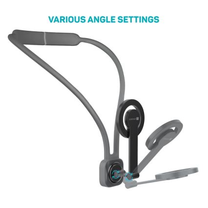 CONNECT IT CFF-6020-GY - Support de téléphone magnétique flexible à porter autour du cou, compatible MagSafe