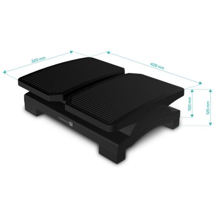 CONNECT IT CFH-4100-BK - Verstelbare voetensteun zwart