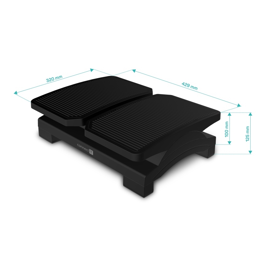 CONNECT IT CFH-4100-BK - Verstelbare voetensteun zwart